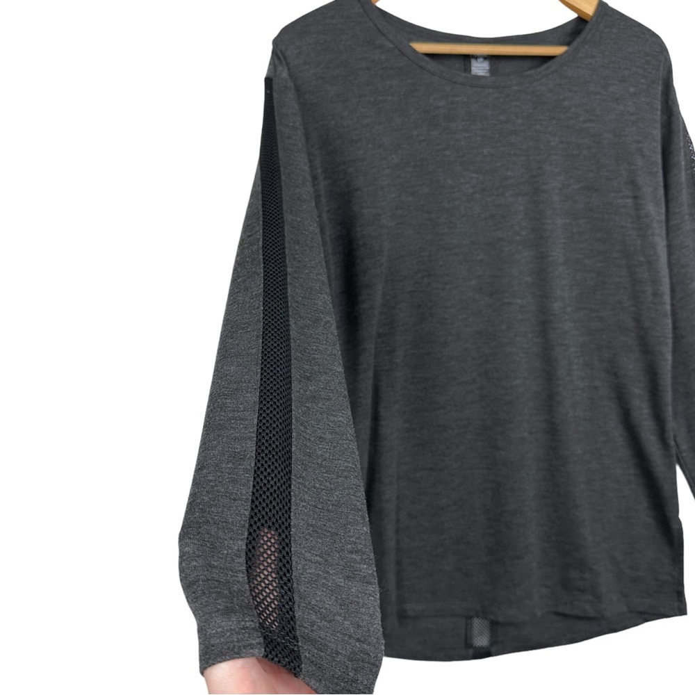 RBX Long Sleeve Vented Fishnet Mesh Jersey Knit Workout Athletic Base Layer Top - Picture 3 of 10